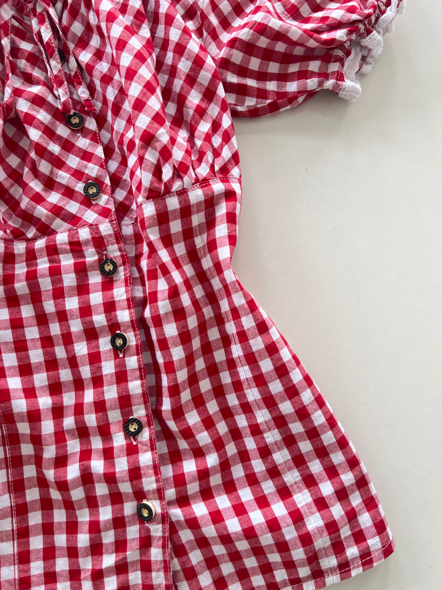 Haus Huberts Gingham Vintage Top-Bust 34