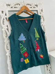 Christmas Sweater Vest-Bust 40