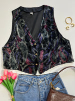 Load image into Gallery viewer, Paisley Soft Velvet Waistcoat-Bust 44
