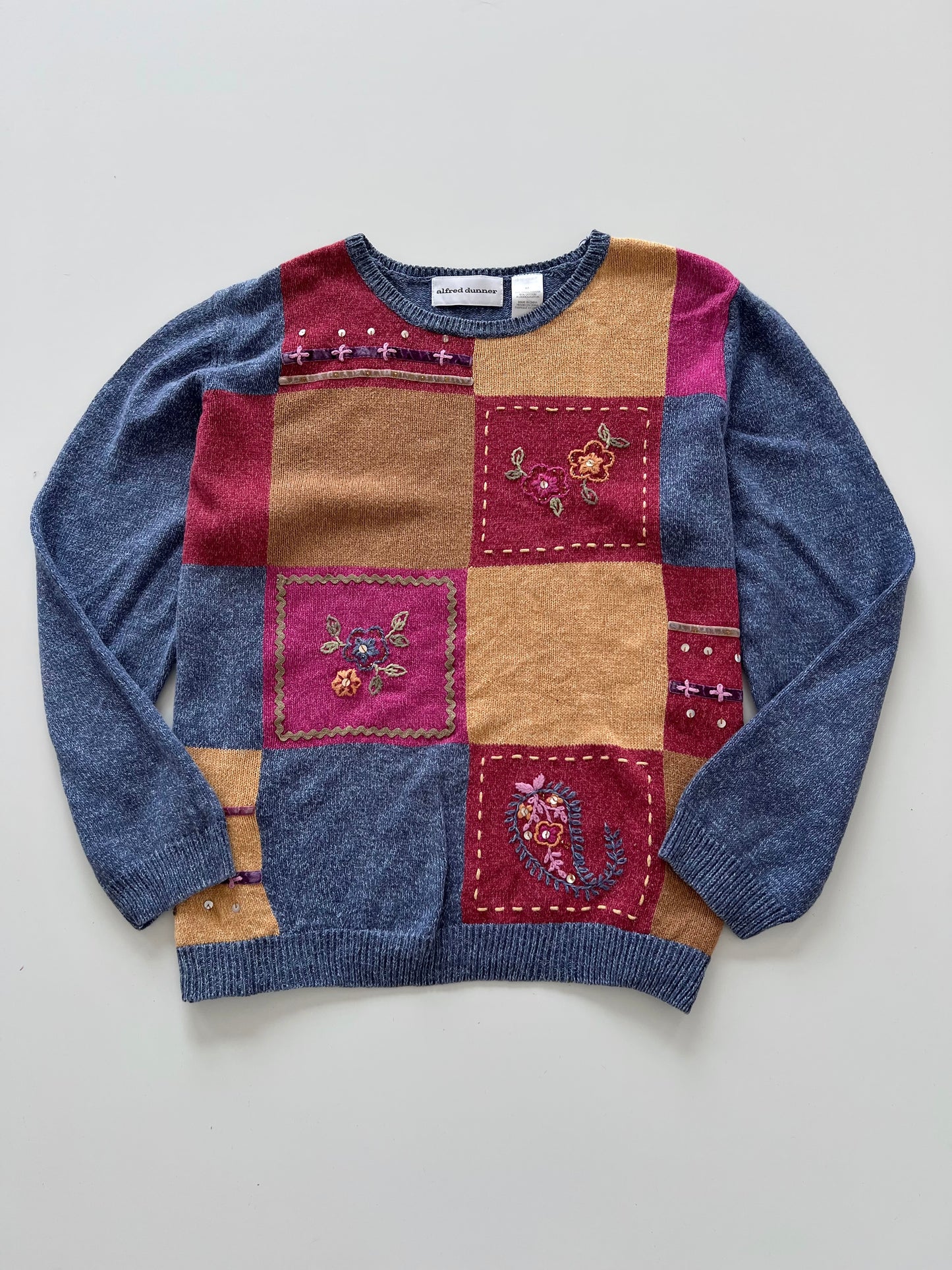 Alfred Dunner Embroidered Sweater-Bust 46