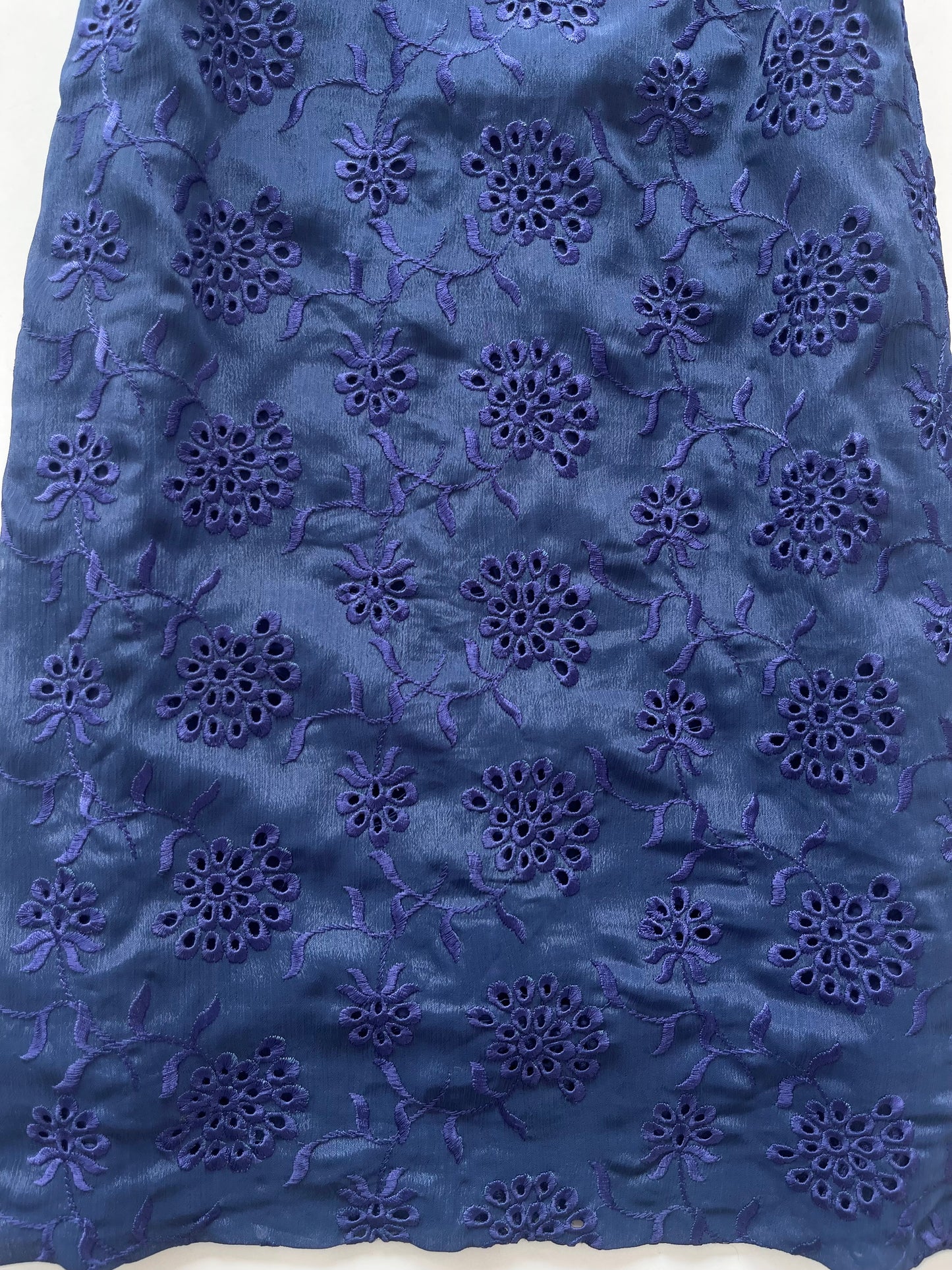 Eyelet Blue Dress-Bust 40