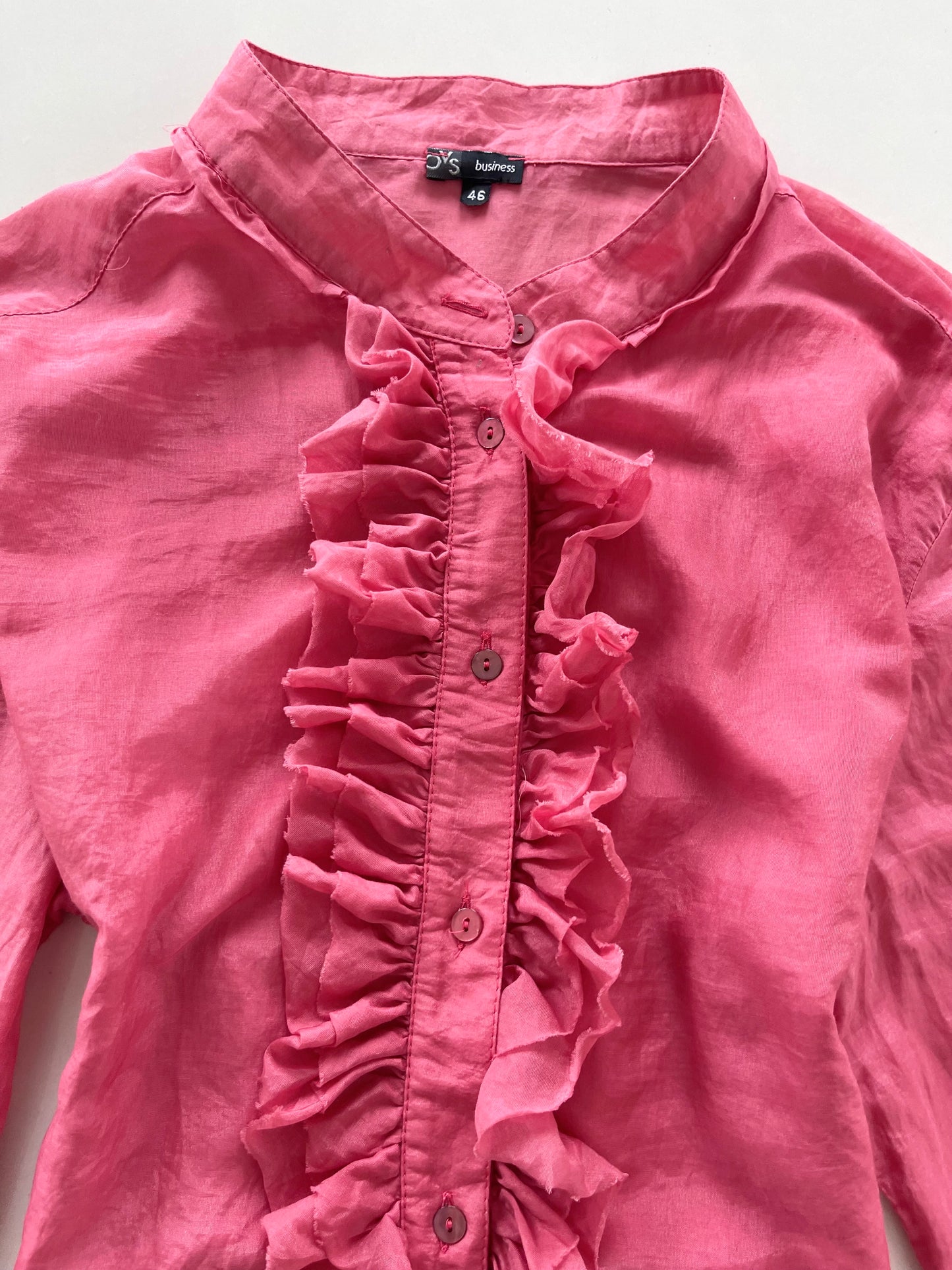 Ruffle Vintage Sheer Top-Bust 40