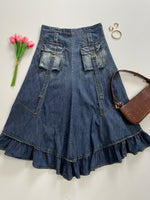 Load image into Gallery viewer, Vintage Denim Skirt-Waist 32
