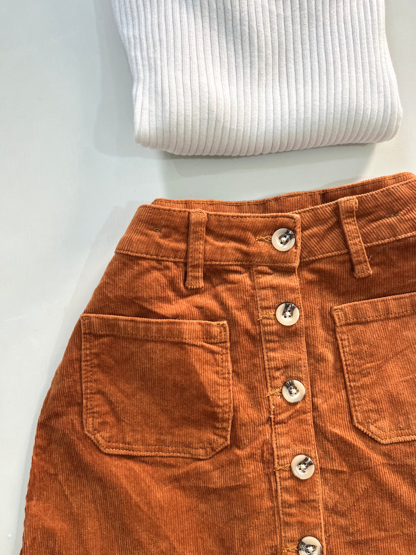 Corduroy Skirt-Waist 24