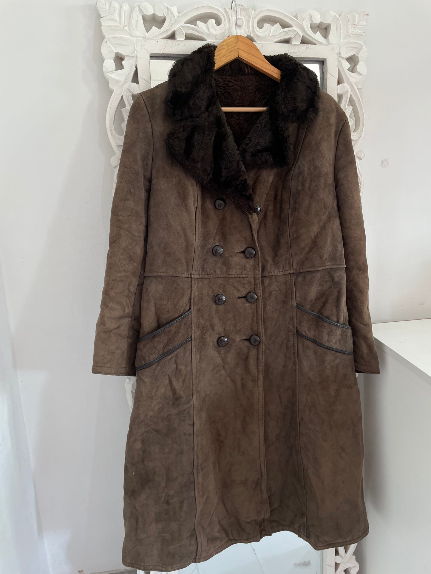 Leather Heavyweight Super Thick Coat Jacket-Bust 42
