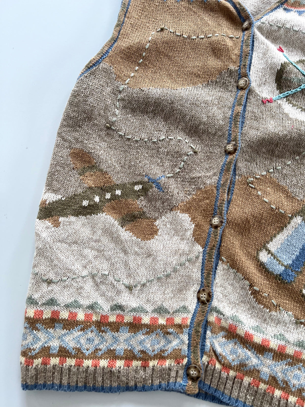 Gina Peters Embroidered Vest Sweater-Bust 42