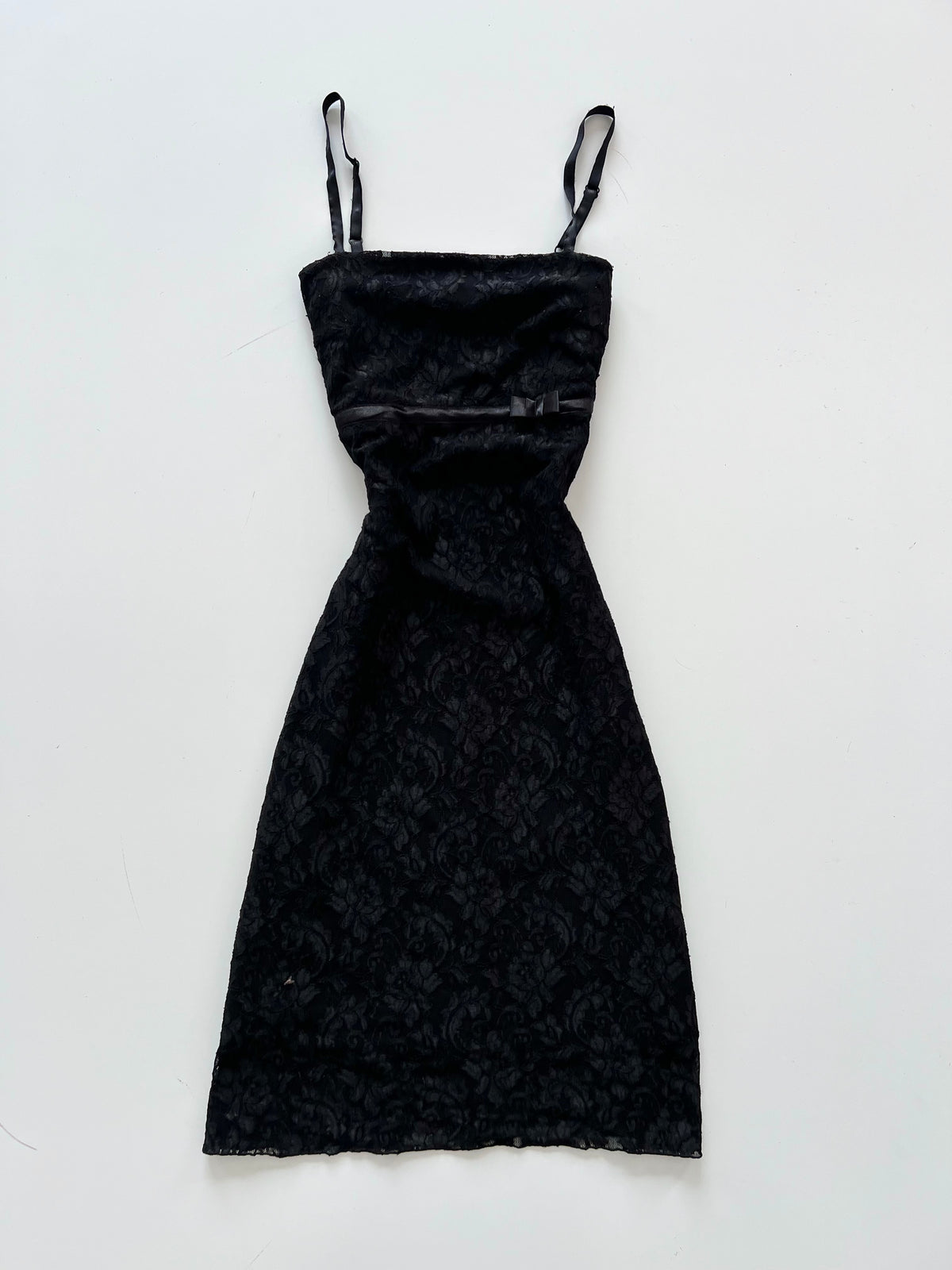 Lace Black Slip Dress-Bust 34