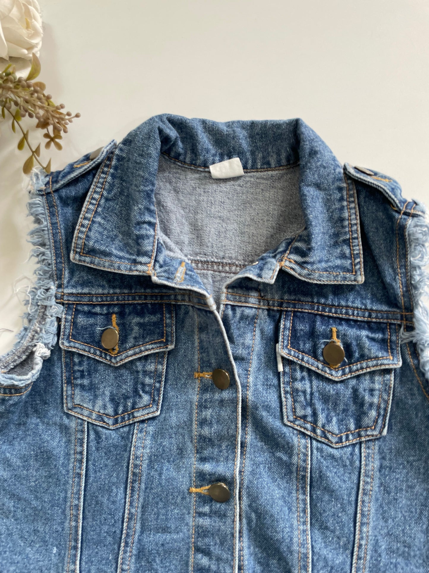 Denim Vest-Bust 30