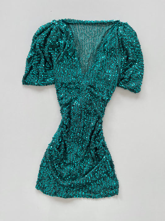 Sequin Sheer Dress-Bust 48 to 50