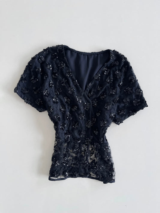 Sequin Vintage Top-Bust 40