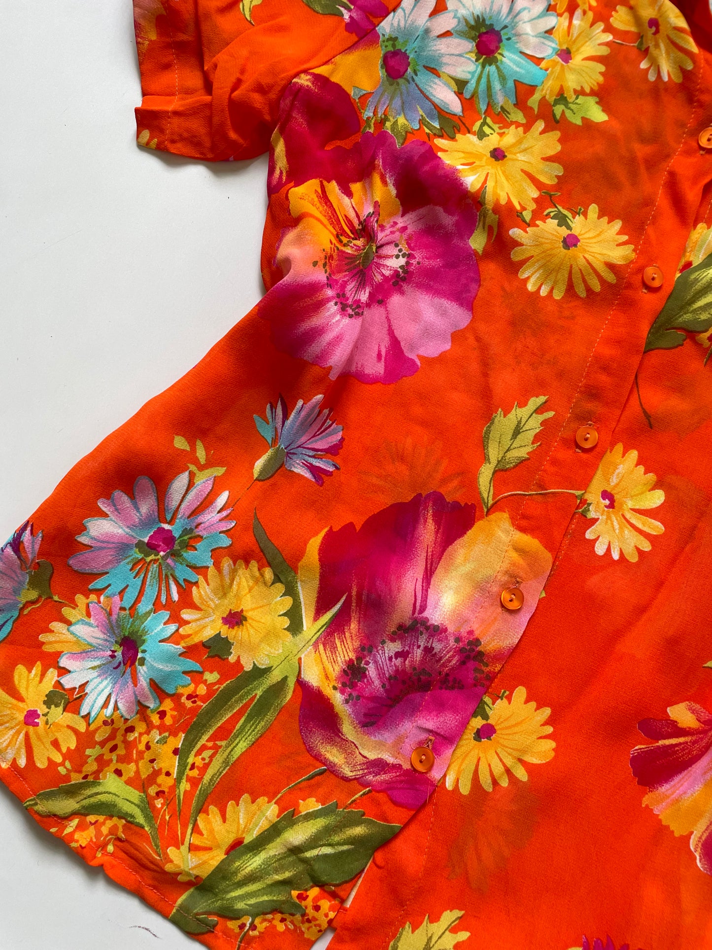 Sheer Floral Shirt-Bust 38
