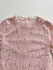 NORMCORE BABY PINK LACE FULLY LINED TOP - BUST 36