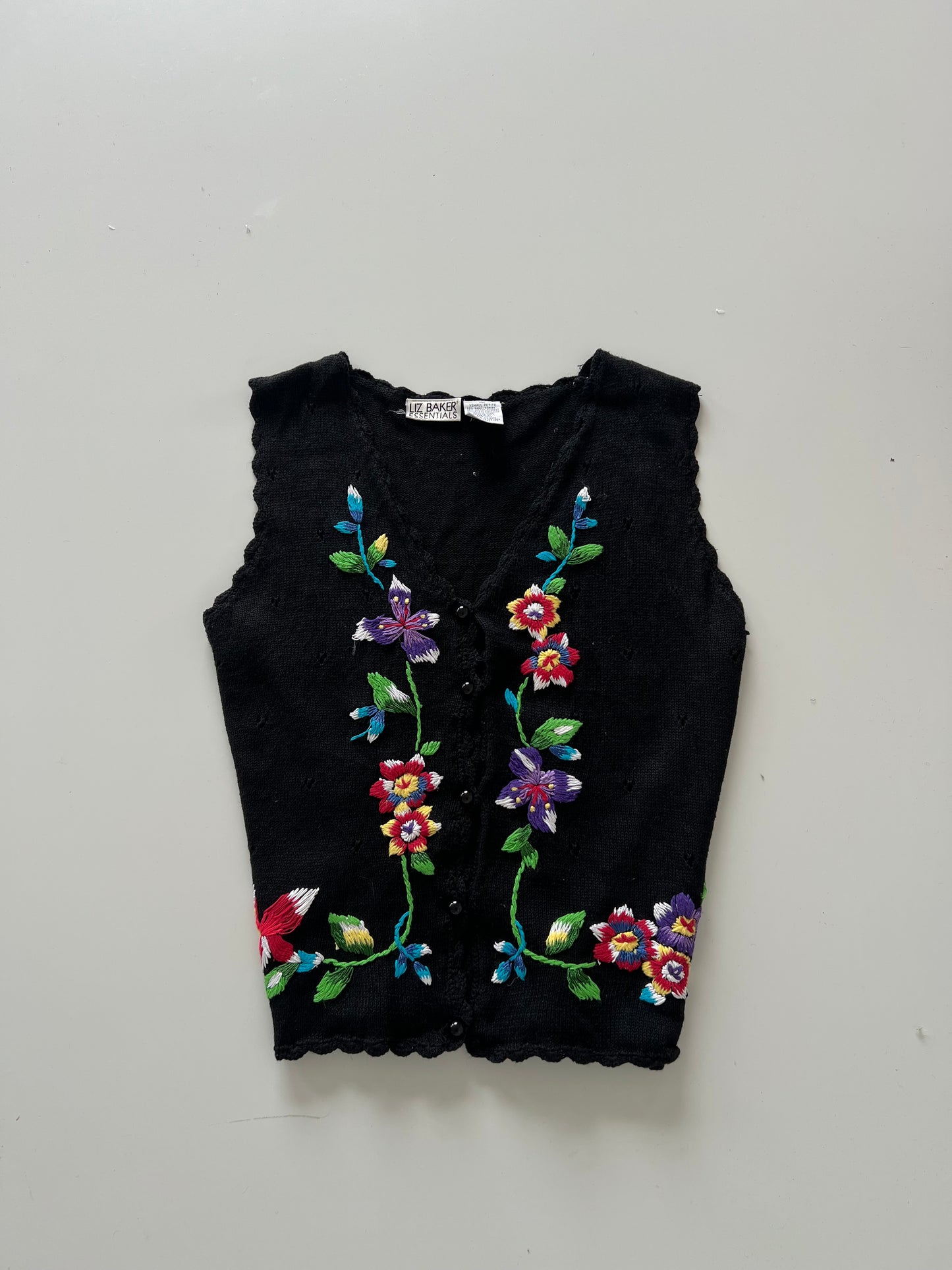Liz Baker Essentials Embroidered Sweater-Bust 44