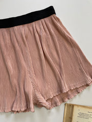 Peach Pleated Shorts-Waist 30 to 34