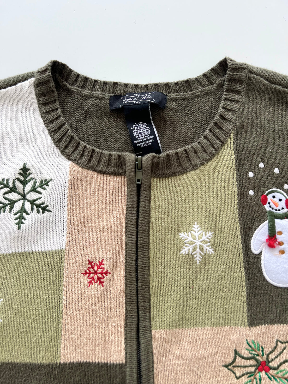 Cristal Kobe Embroidered Christmas Sweater Vest-Bust 42