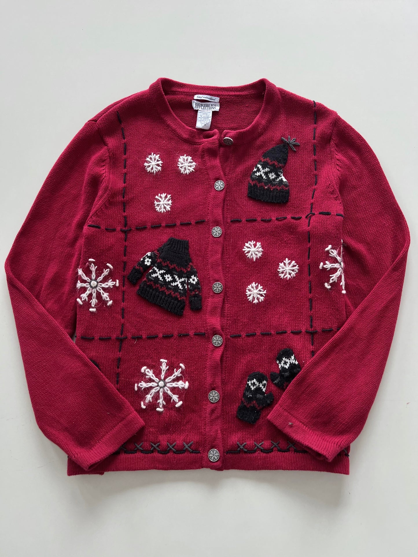 Northern Reflections hand Embroidered 100 Christmas Sweater-Bust 46