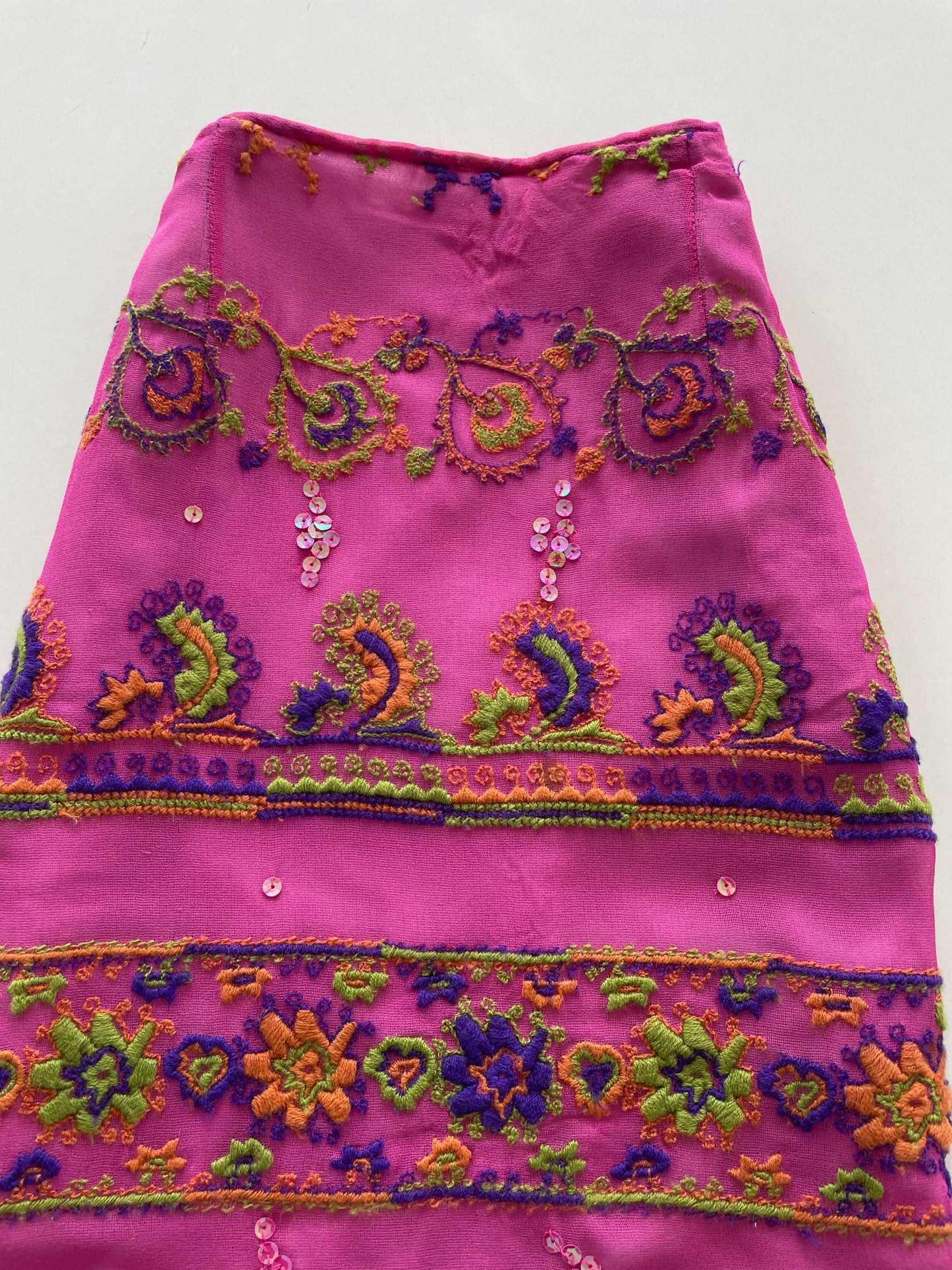Leading Embroidered Vintage Skirt-Waist 28