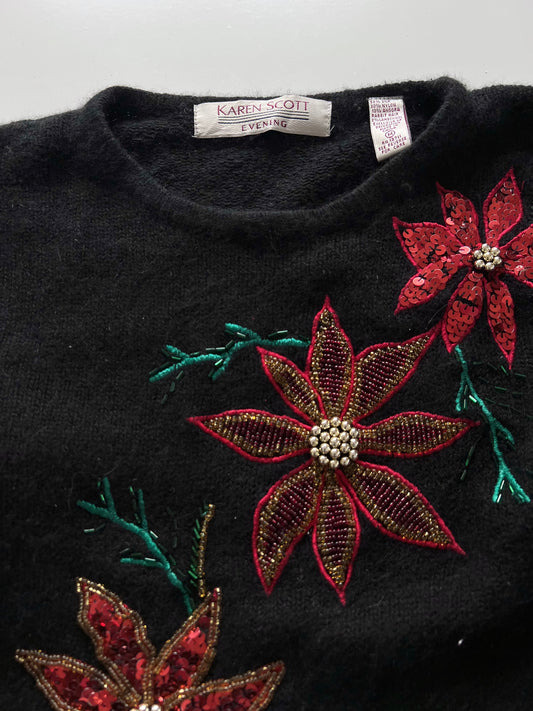 Karen Scott Hand Embroidered Sweater-Bust 44