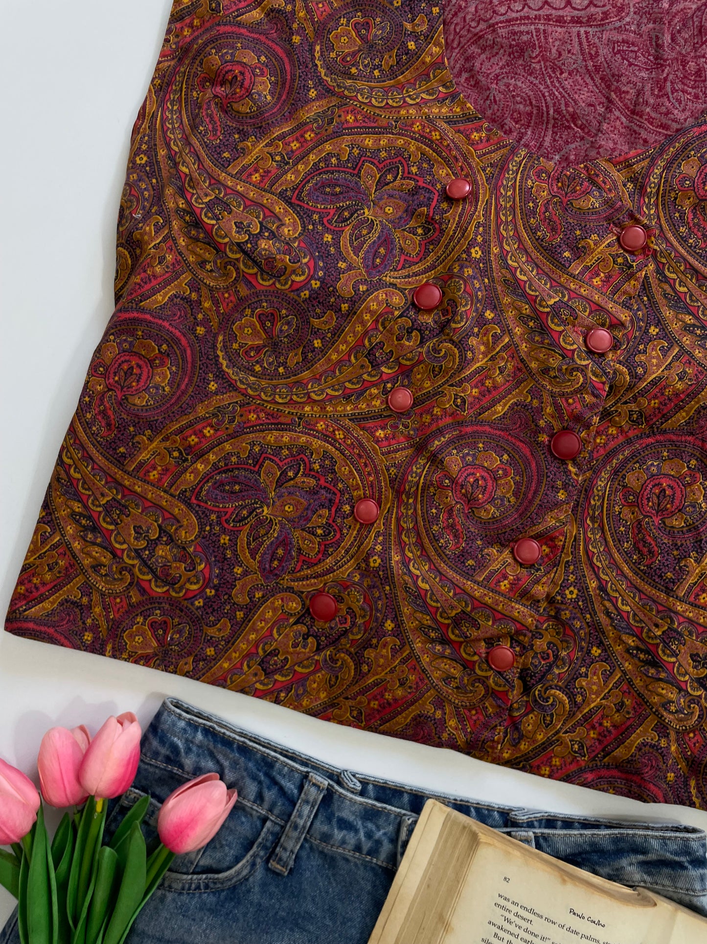 Paisley Waistcoat-Bust 44