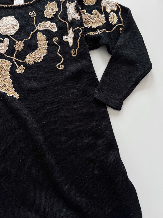 Jaclyn Smith Embroidered Sweater-Bust 42