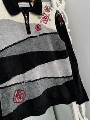 Alfred DunnerEmbroidered Vintage Sweater-Bust 38