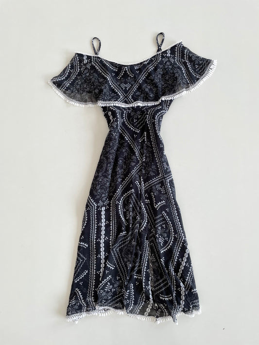 Black Boho Dress-Bust 36