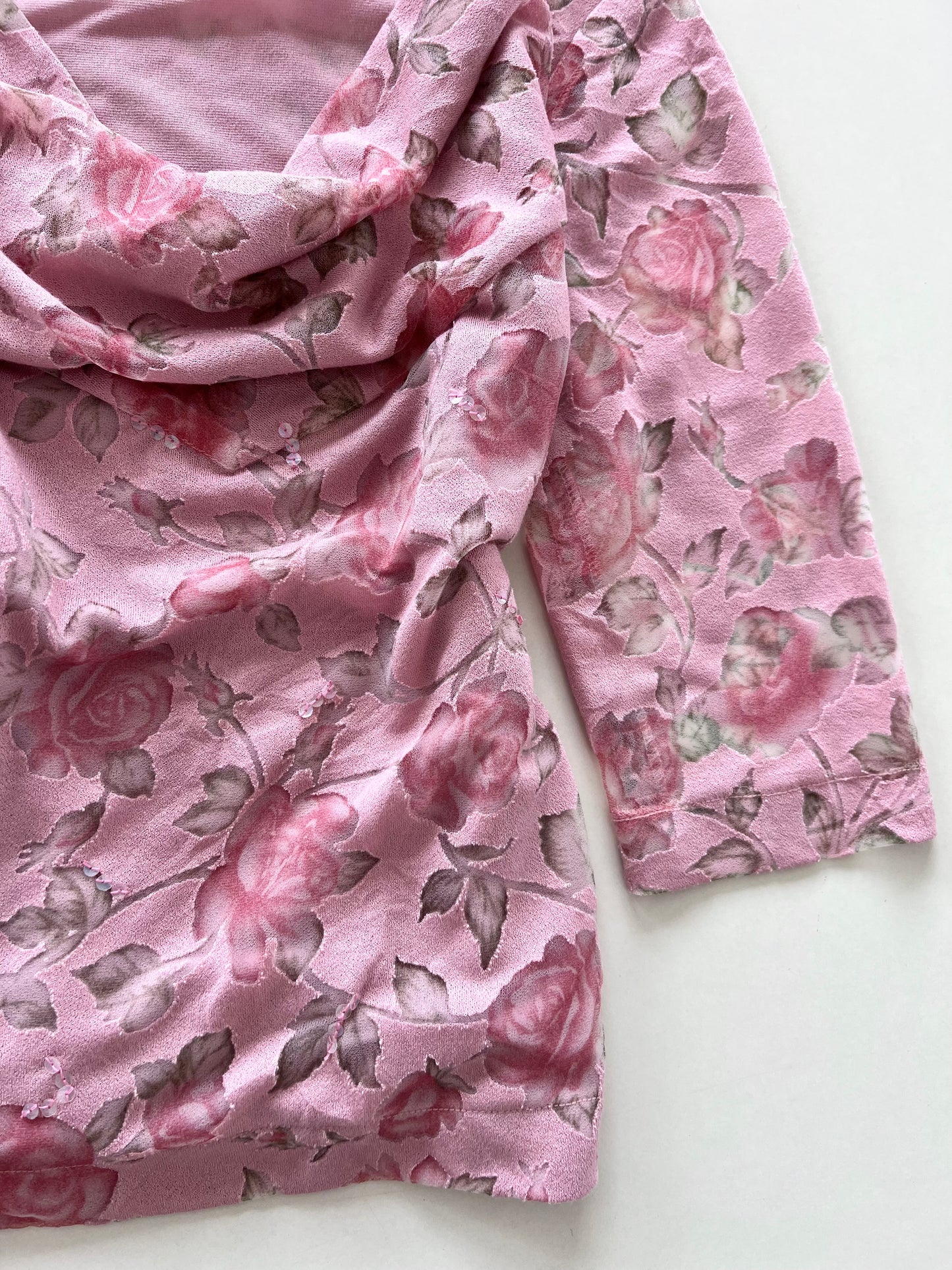 Chung Sen Cowl Neck Top-Bust 34 to 36