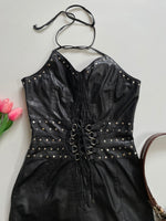 Load image into Gallery viewer, Faux Leather Dress-Bust 30
