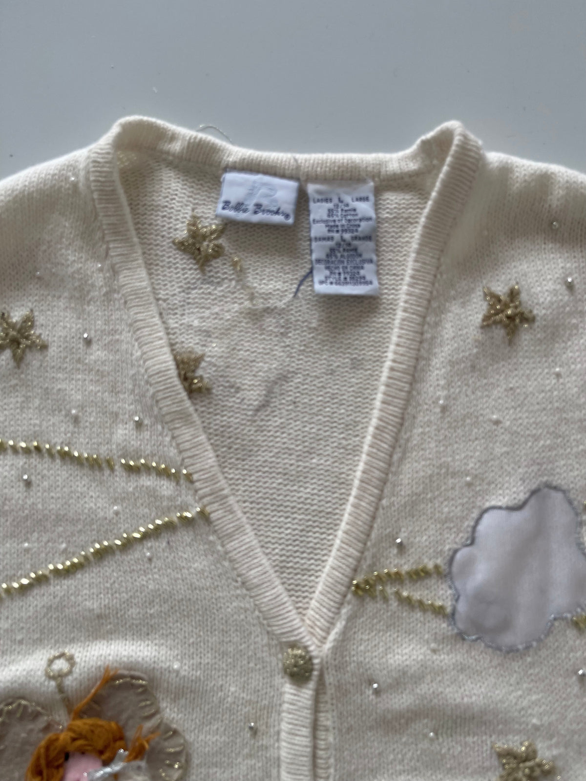 Bobbie Brooks Embroidered Christmas Vest Sweater-Bust 44