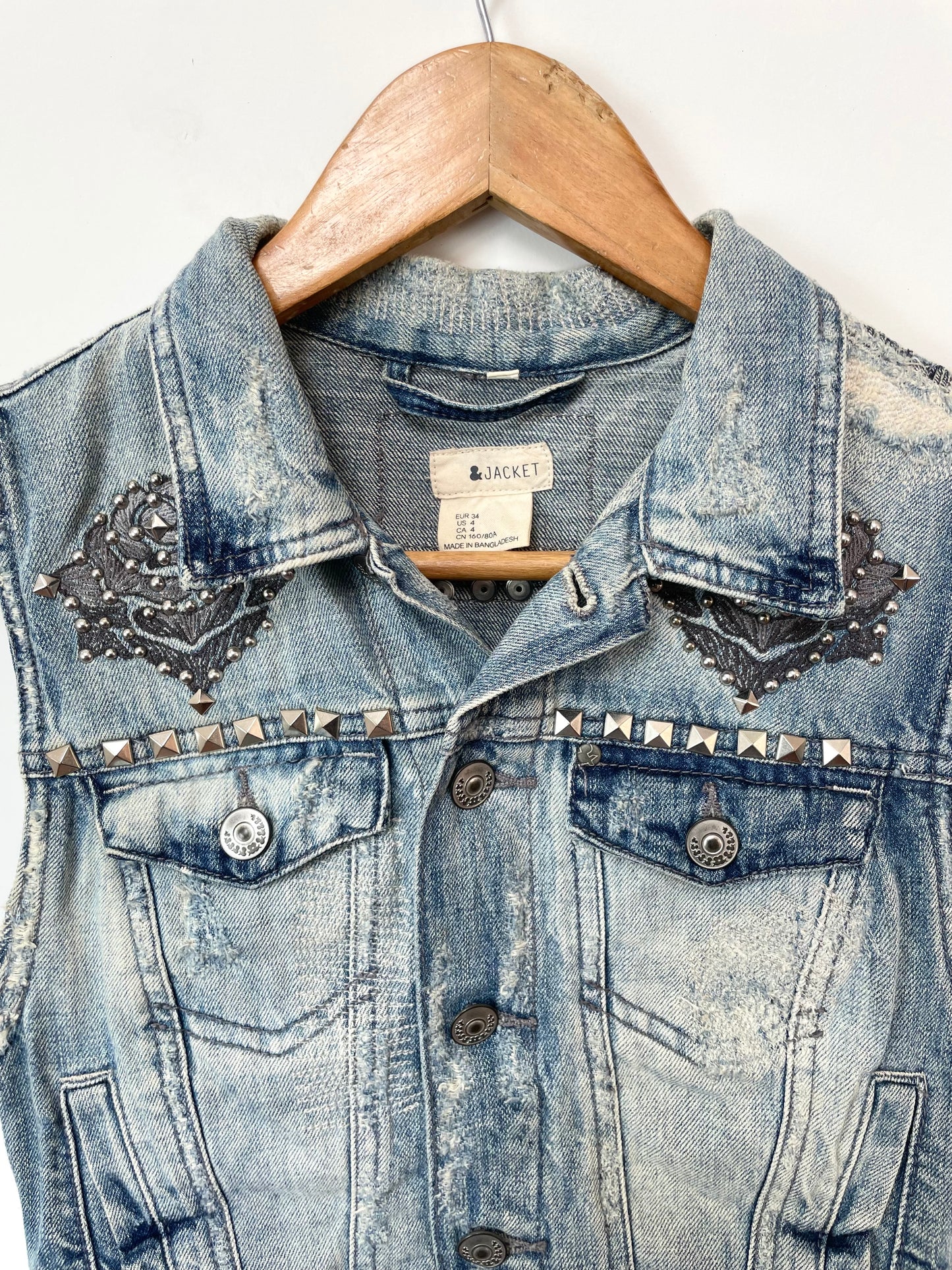 &Jacket Denim Vest-Bust 28