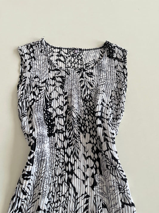 Vintage Pleated Sheer Top-Bust 38