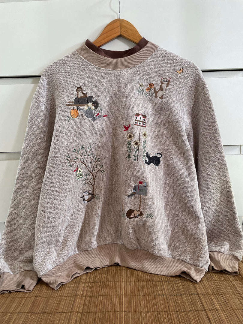 Embroidered Christmas Sweater-Bust 52
