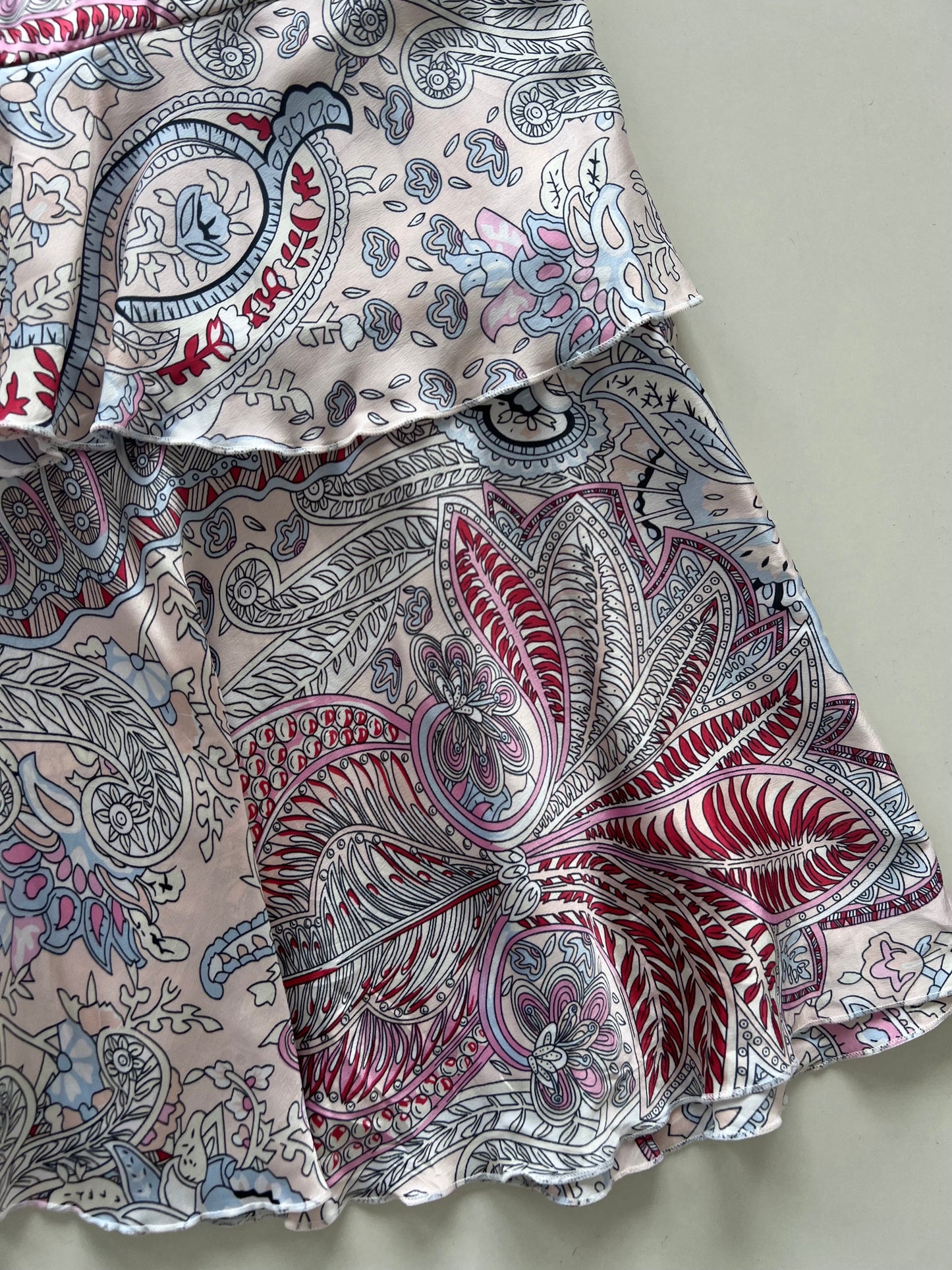 Paisley Vintage Ruffle Skirt-Waist 34 to 40