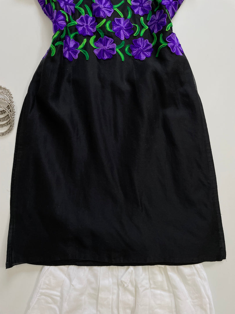 Embroidered Black Kurti-Bust 34