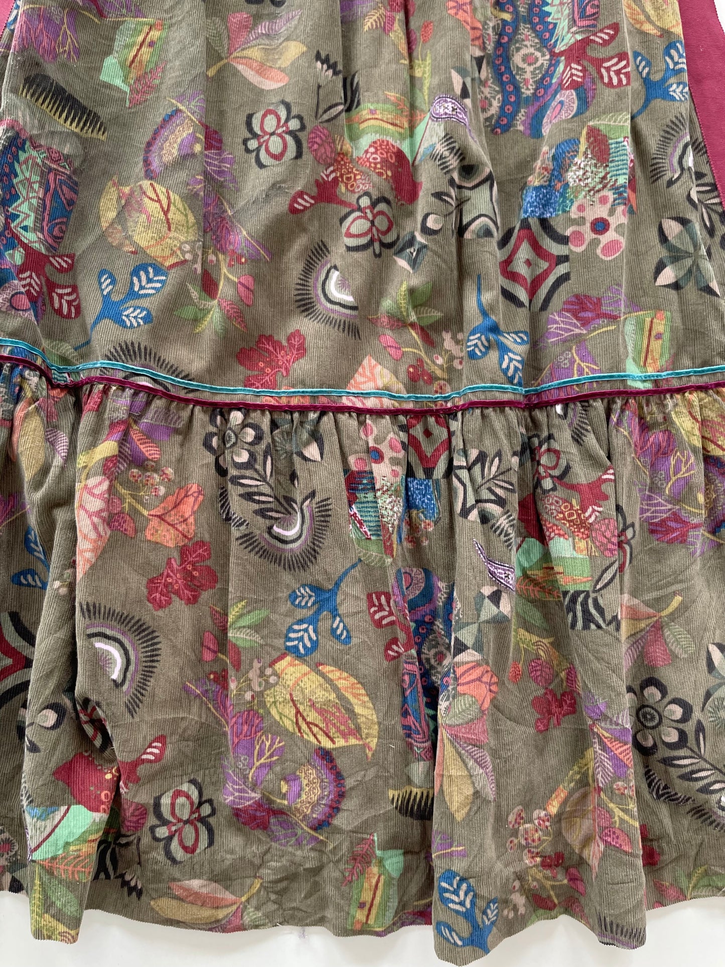 Bucolique Vintage Corduroy Skirt-Waist  32