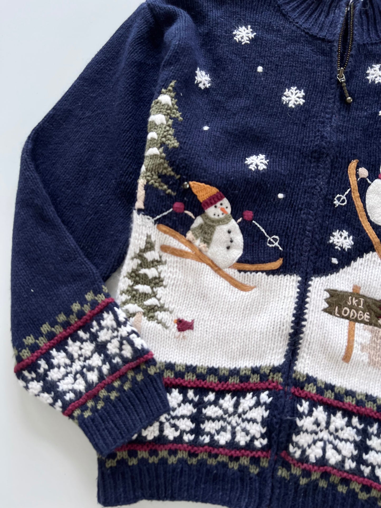 Croft&Barrow Christmas Zipper -Bust 50