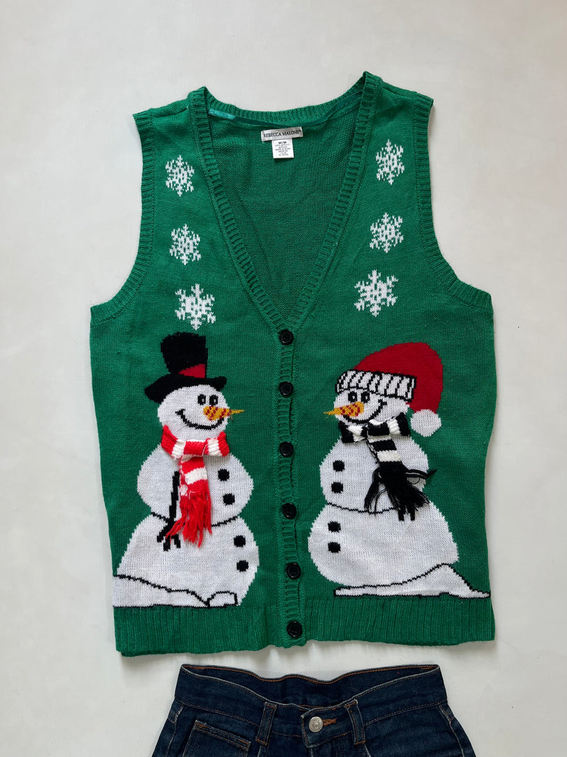 Rebecca Malone Christmas Sweater Vest-Bust 38