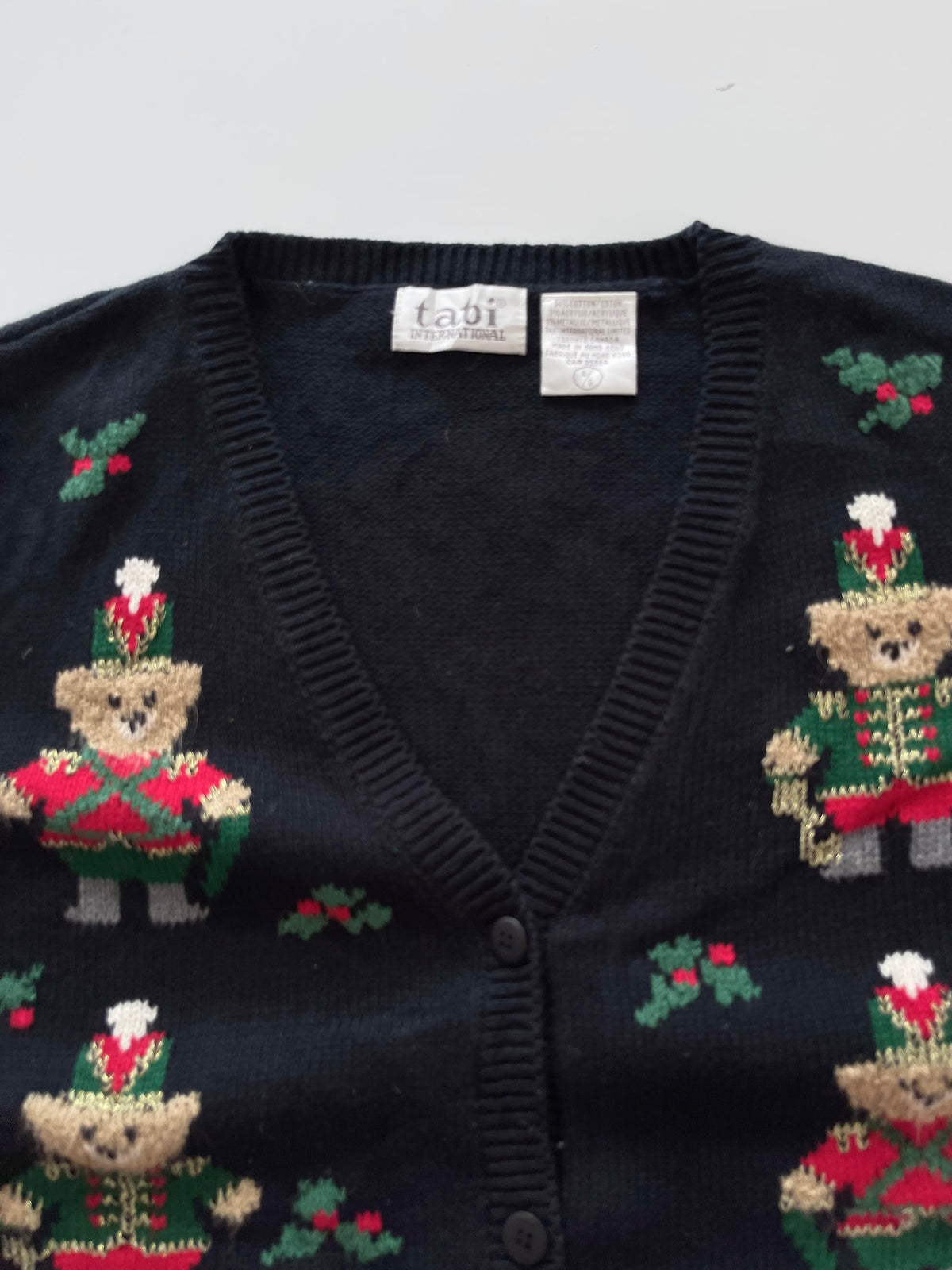 Tabi International Embroidered Christmas Vest Sweater-Bust 48