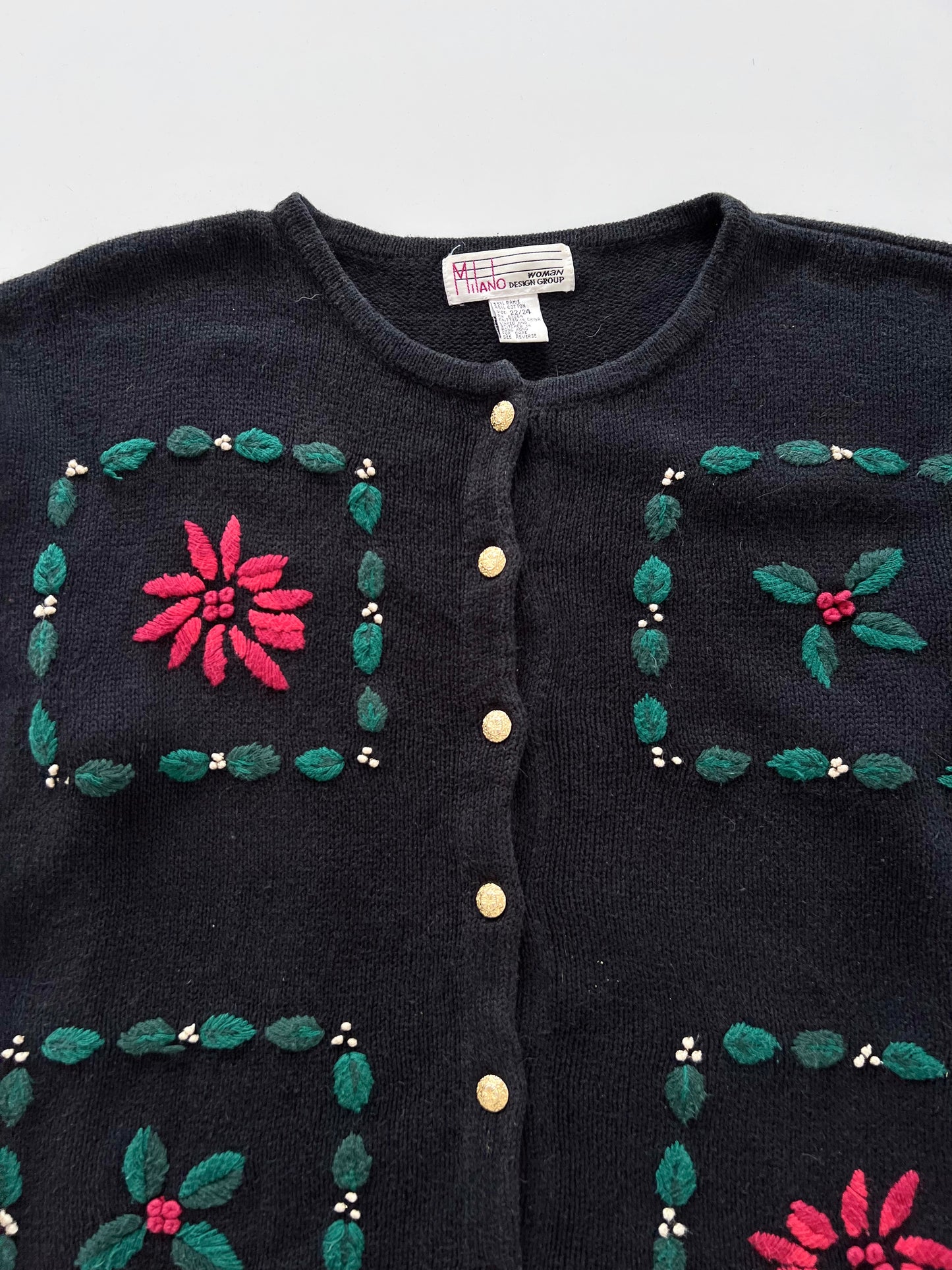 Milano Embroidered Sweater-Bust 54