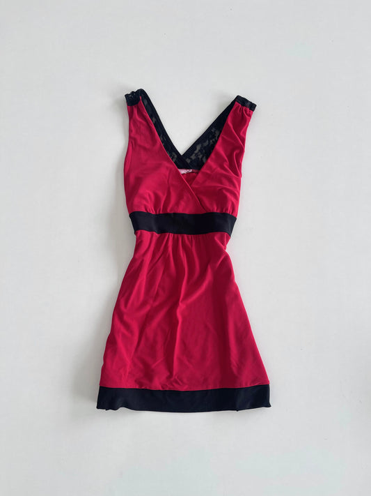 Lace Red Dress-Bust 32 to 36