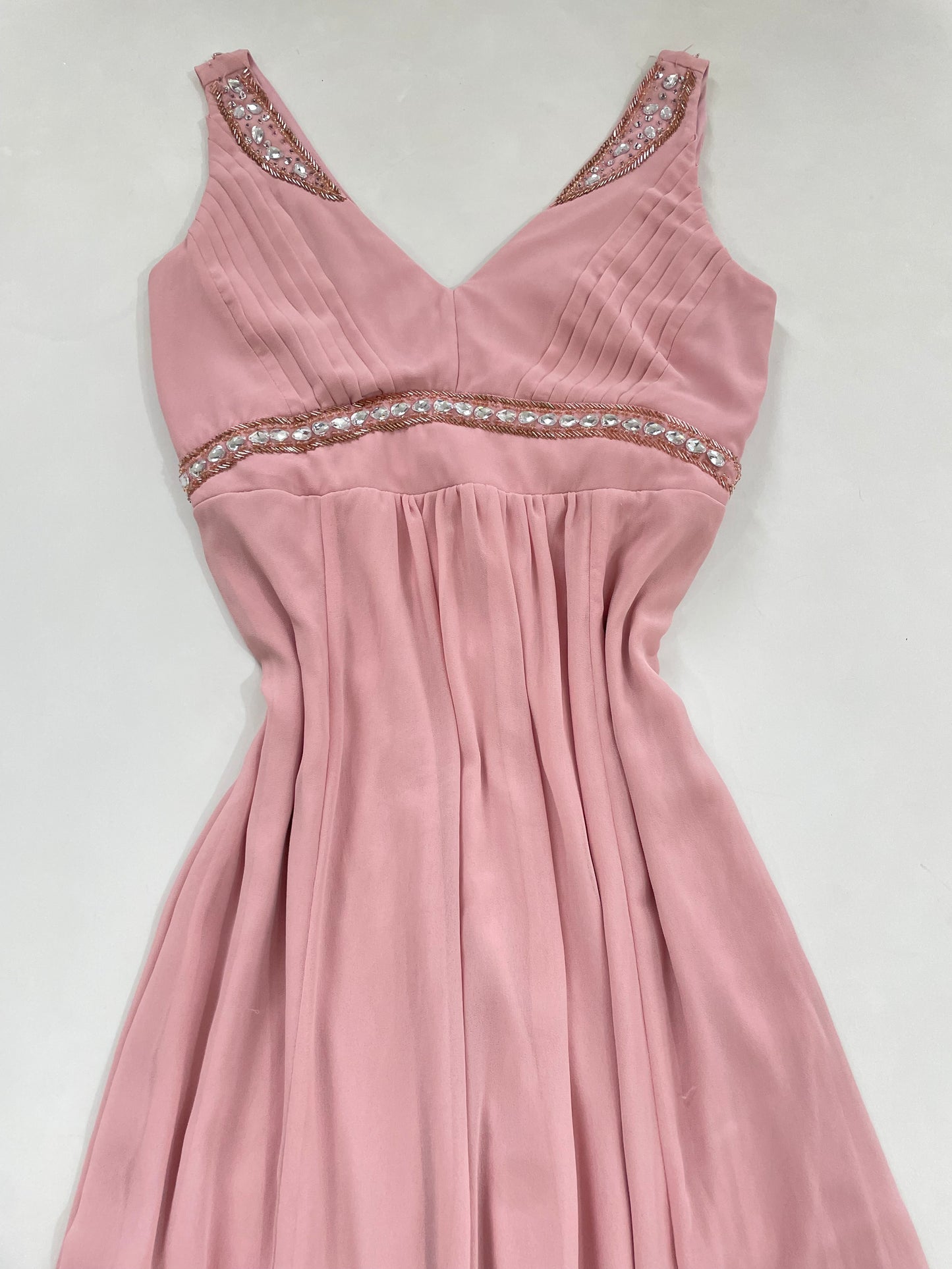 Blush Pink Embroidered Dress-Bust 36
