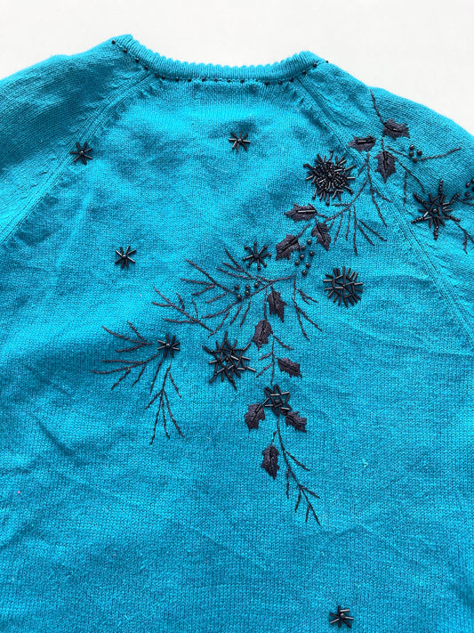 Stitches In Time Embroidered Sweater-Bust 42