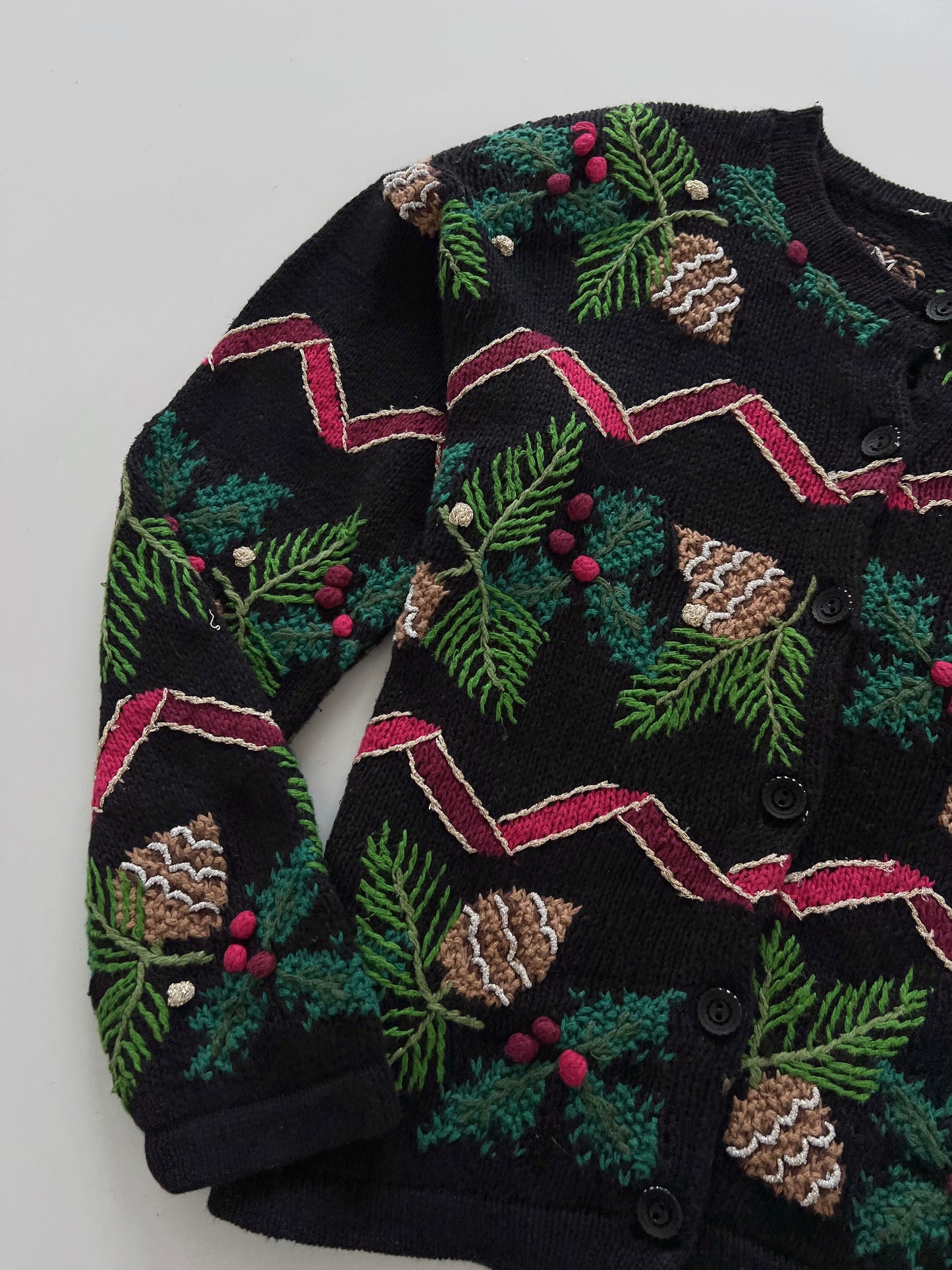 Hand Embroidered Vintage Sweater-Bust 44