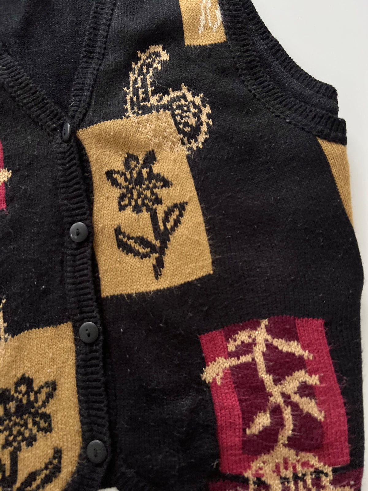 Katherine Marie Embroidered Vest Sweater-Bust 38