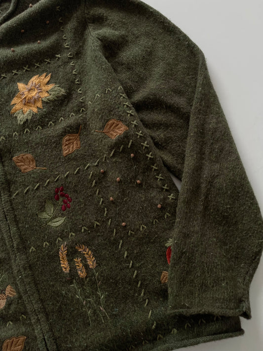 Croft&barrow Embroidered Vintage Zipper-Bust 54