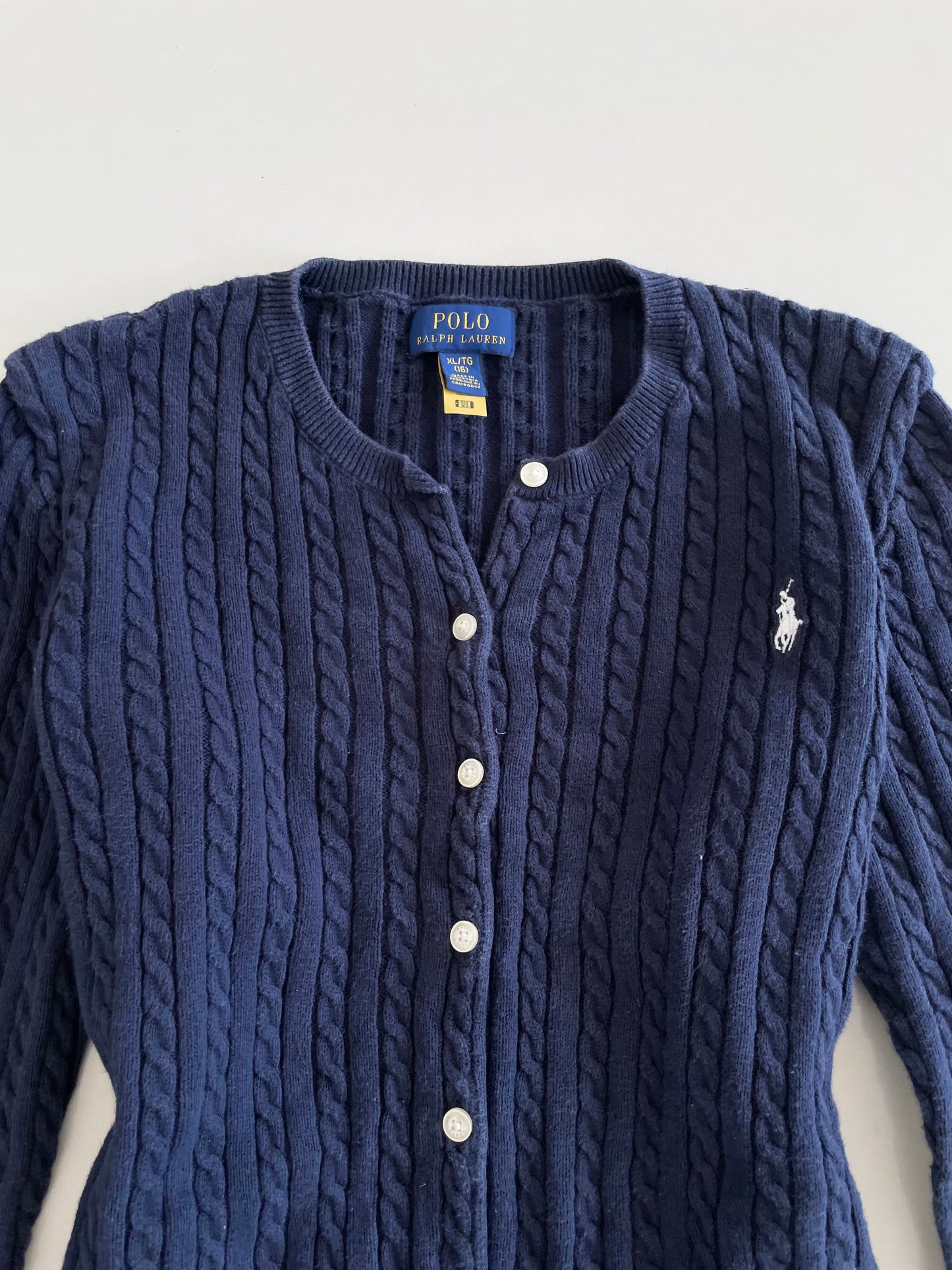 Ralph Lauren 100% Cotton Vintage Cardigan-Bust 34 to 36
