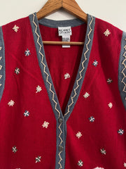 Koret City Blues Embroidered Sweater Vest-Bust 40