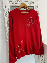 White Stag Embroidered Sweater-Bust 44