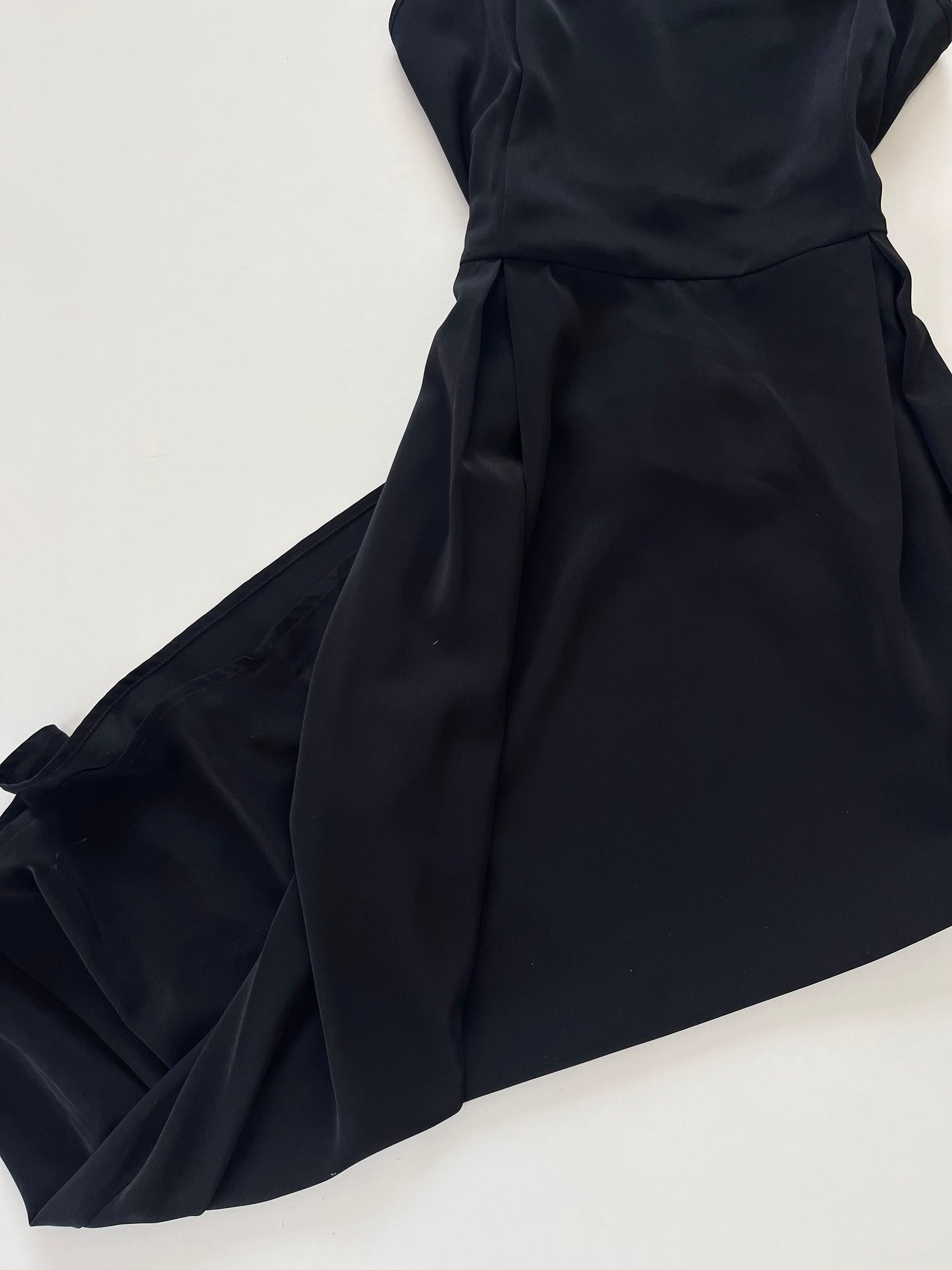 Solid Black Slip Dress-Bust 36
