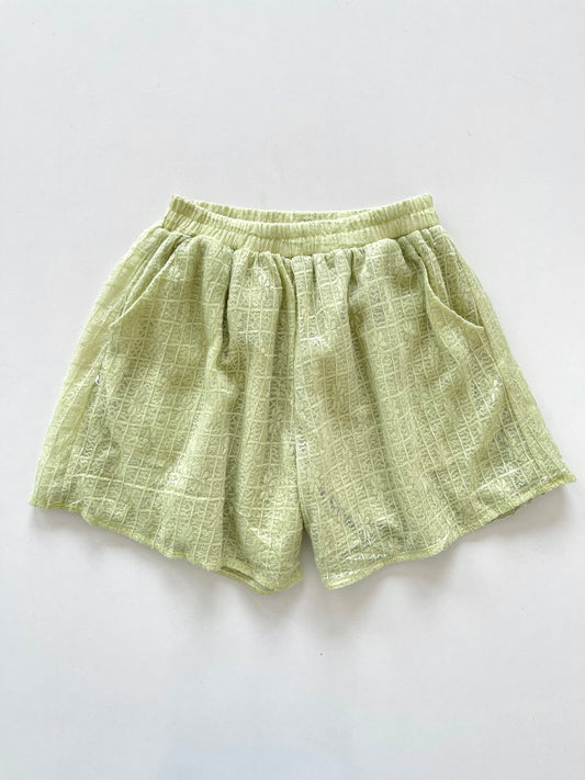 Pistachio Lace Shorts-Waist 24 to 32